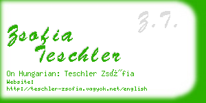 zsofia teschler business card